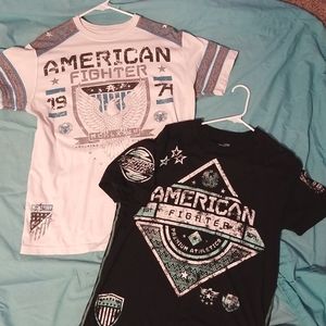 Lot of 2 L mens American Fighter tshirts